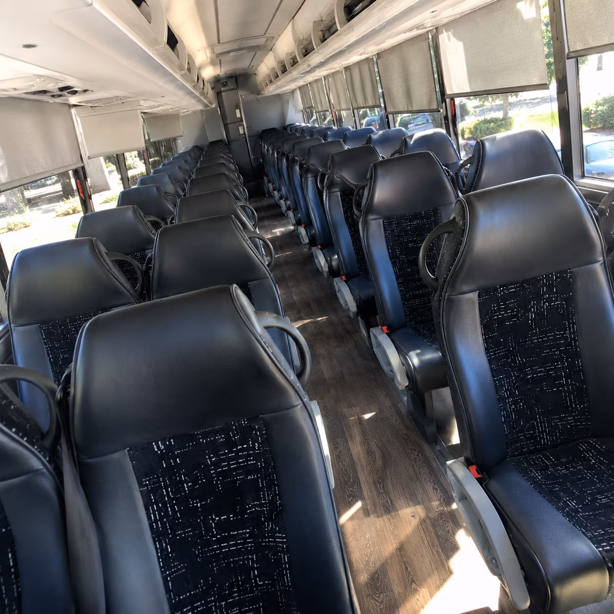 glendale charter bus rental interior