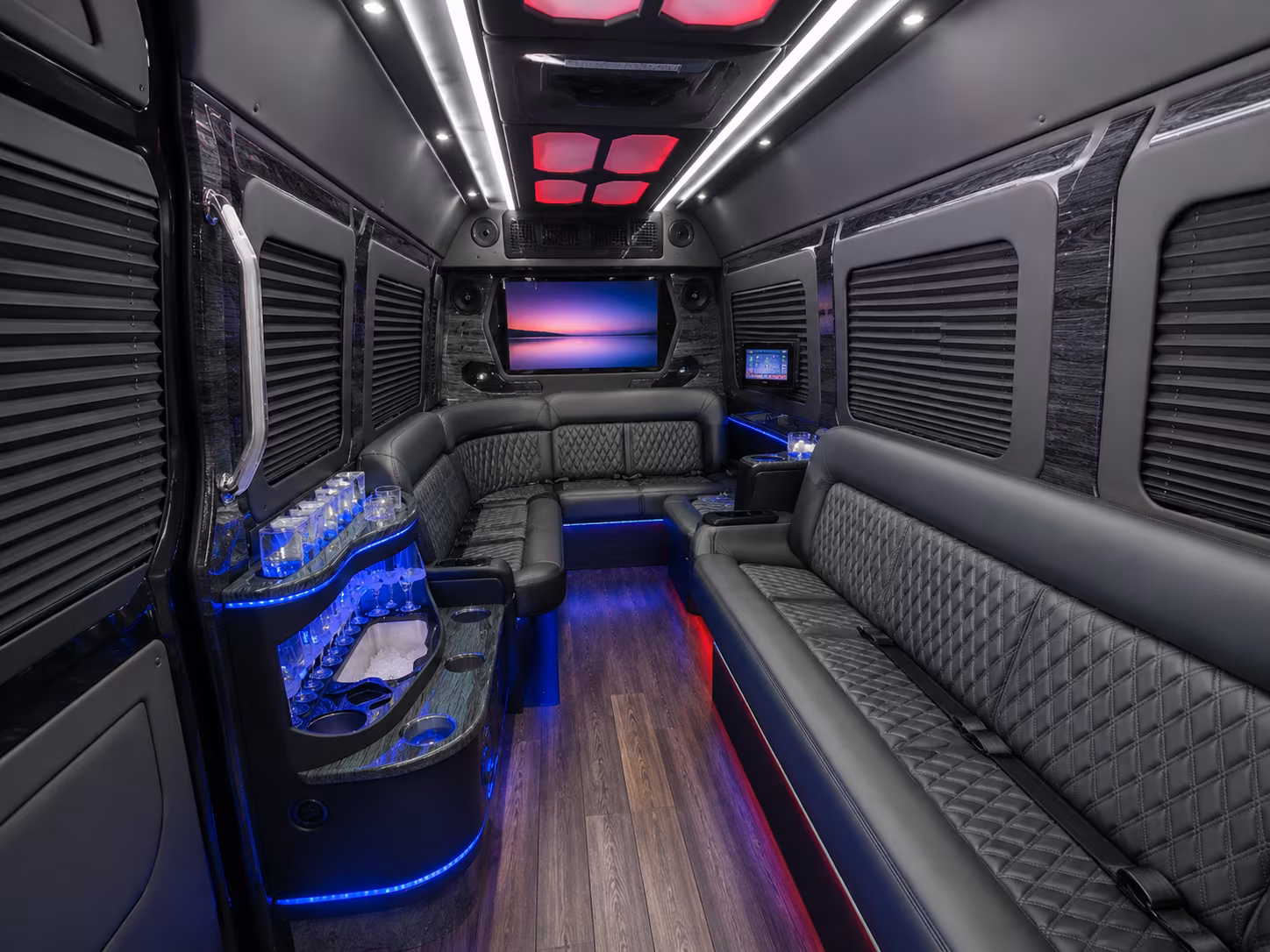simi valley 20 passenger party bus interior