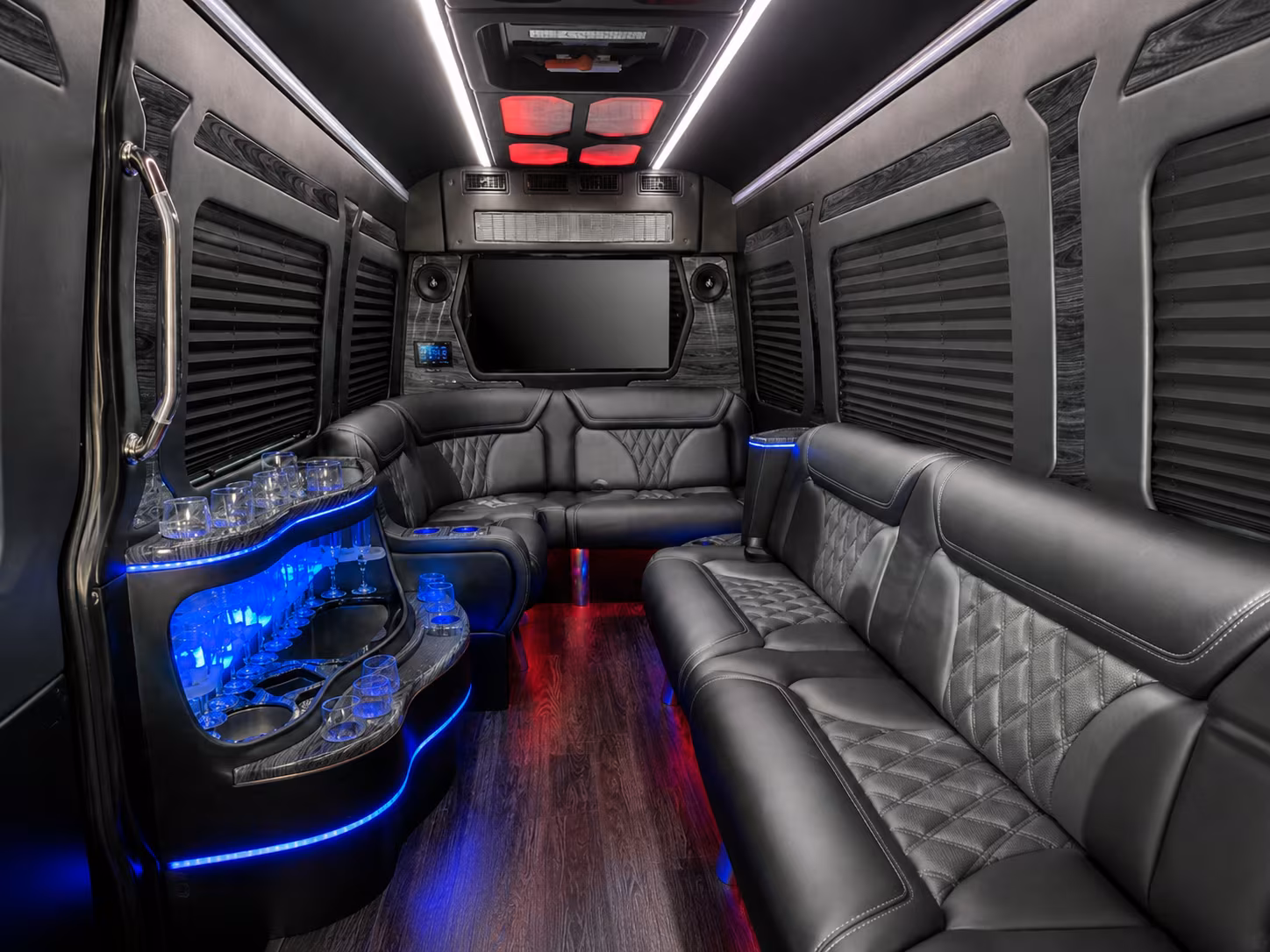 simi valley 40 passenger party bus interior